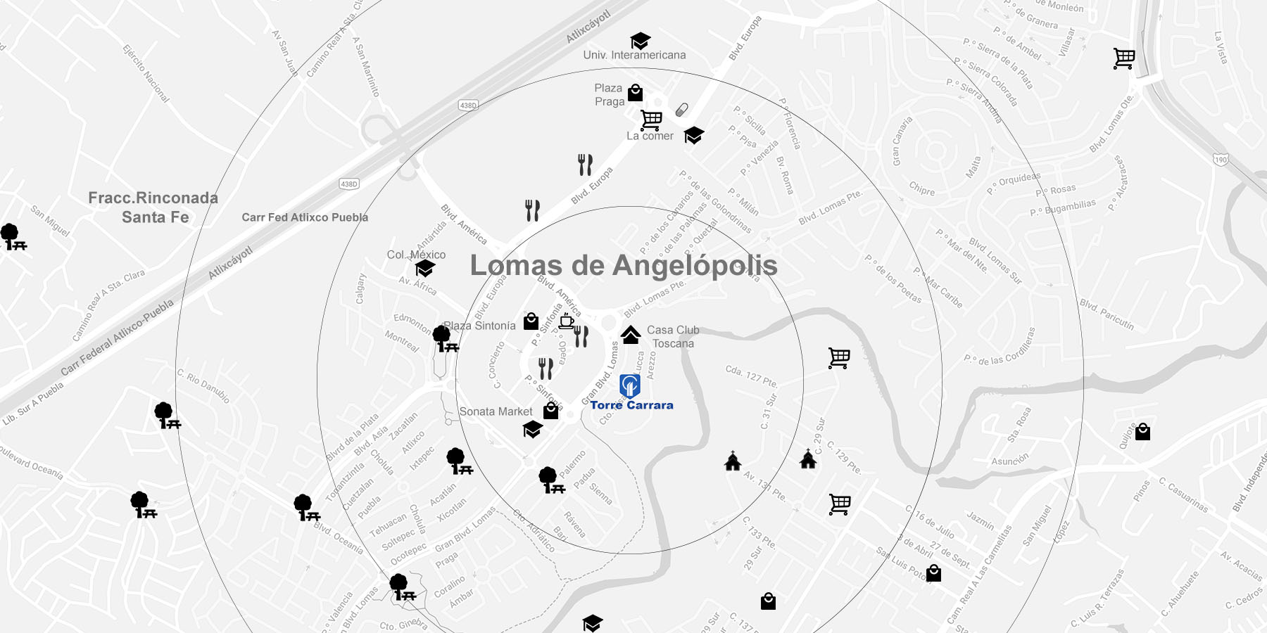 Mapa de desarrollo Reserva de los Jinetes®