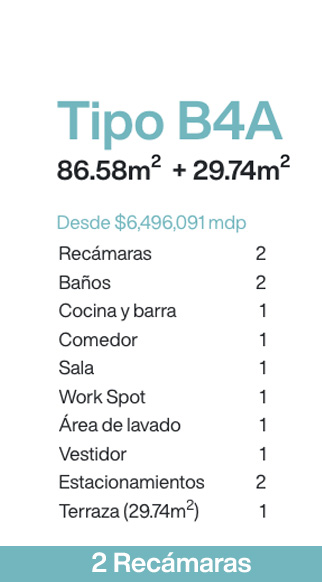 2 Recámaras B4A